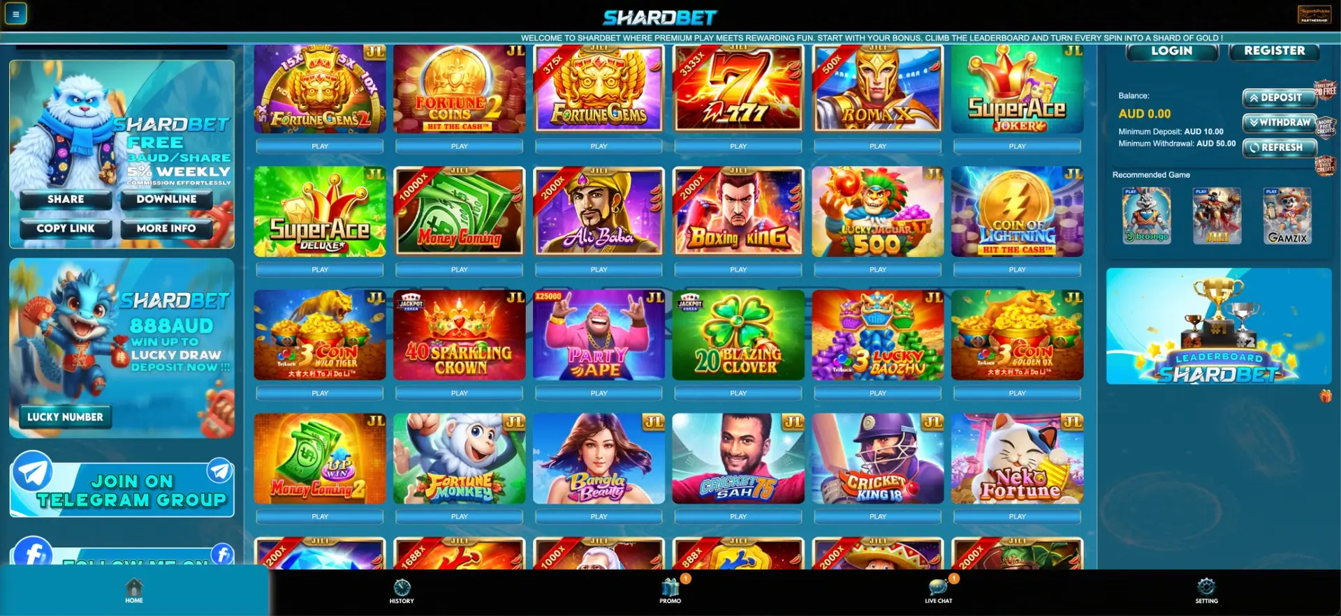 Shardbet on Shardbet Casino